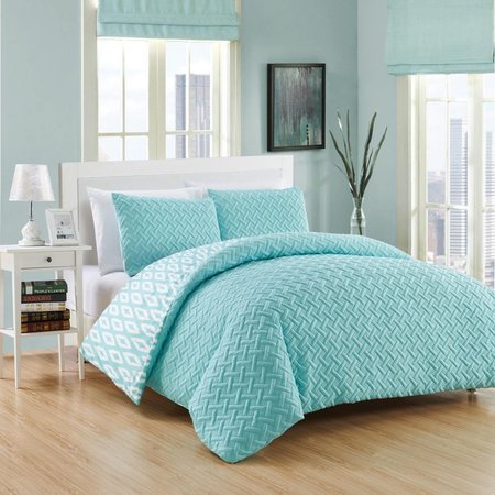 CHIC HOME Eloida Aqua Queen 3 Piece Comforter Set CH55522